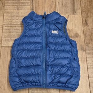 REI Kids' Reversible Royal Blue/forest Green Puffer Vest